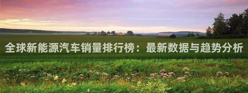 众腾娱乐登录：全球新能源汽车销量排行榜：