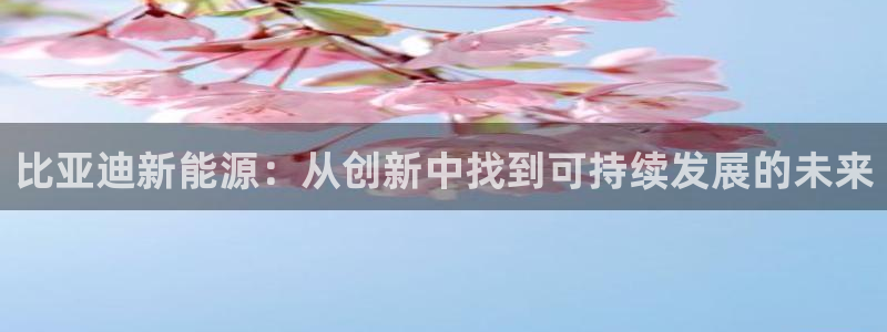 内蒙古众腾娱乐文化法人:比亚迪新能源:从创新中找到可持续发展